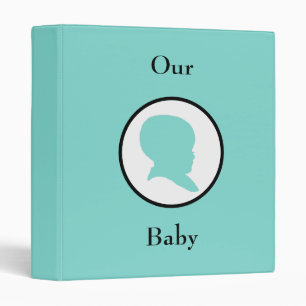 Pretty Blue Baby Album 3 Ring Binder