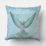 Pretty Blue Bird Throw Pillow at Zazzle