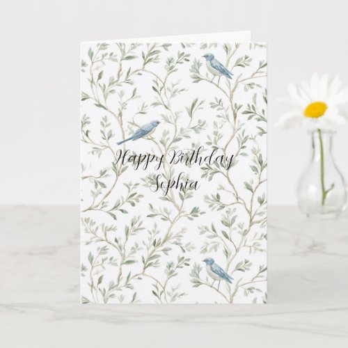 Pretty Blue Birds Birthday