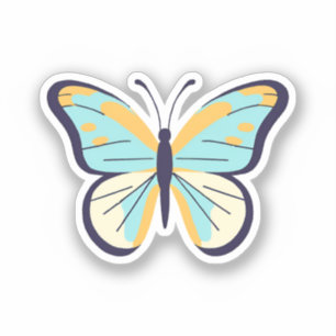 Pretty Blue Butterfly Sticker