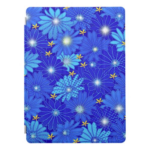 Pretty Blue Daisy Pattern  iPad Pro Cover