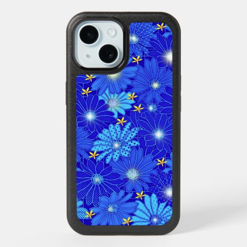 Pretty Blue Daisy Pattern  iPhone 15 Case