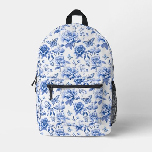 Pretty Blue Floral Backpack