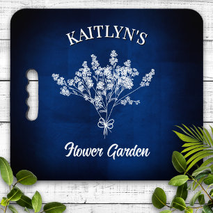 Pretty Blue & Floral Garden Knee Cushion