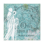 Pretty Blue Floral Once Upon a Time Wedding Invite