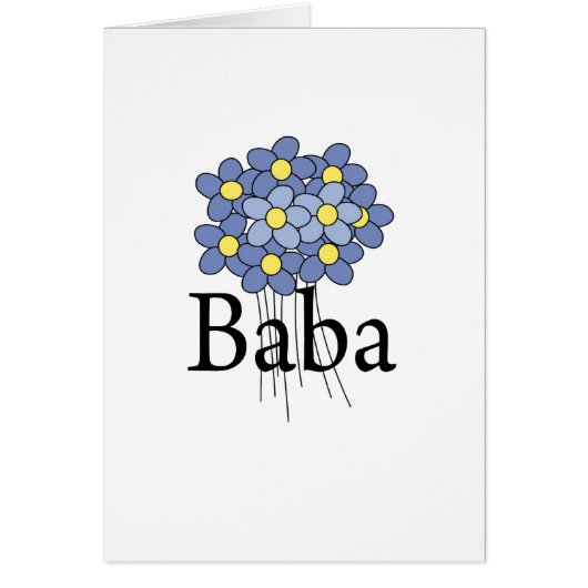 Pretty Blue Flower Baba T-shirt (Front)