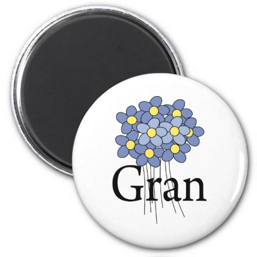 Pretty Blue Flower Gran T_shirt Magnet