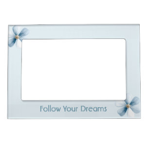 Pretty Blue Flower Magnetic Frame