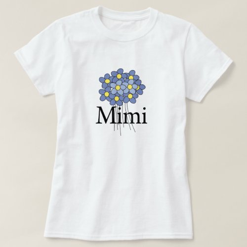 Pretty Blue Flower Mimi T_shirt