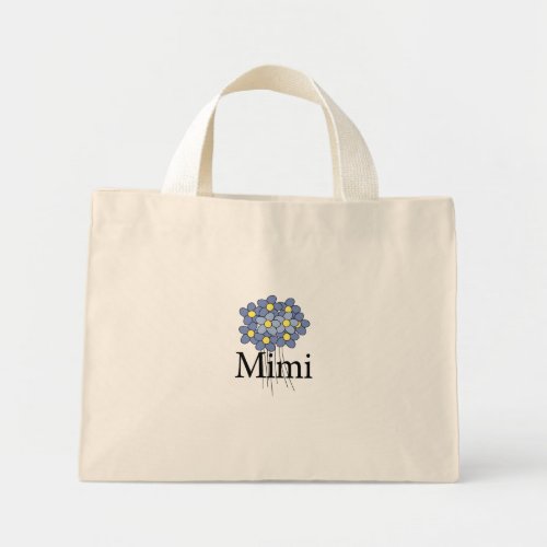 Pretty Blue Flower Mimi T_shirt Mini Tote Bag