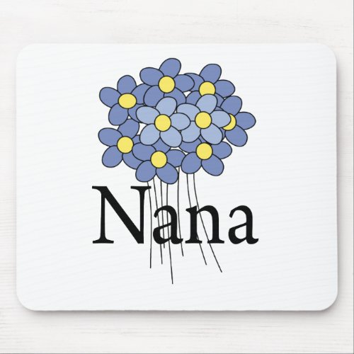 Pretty Blue Flower Nana T_shirt Mouse Pad