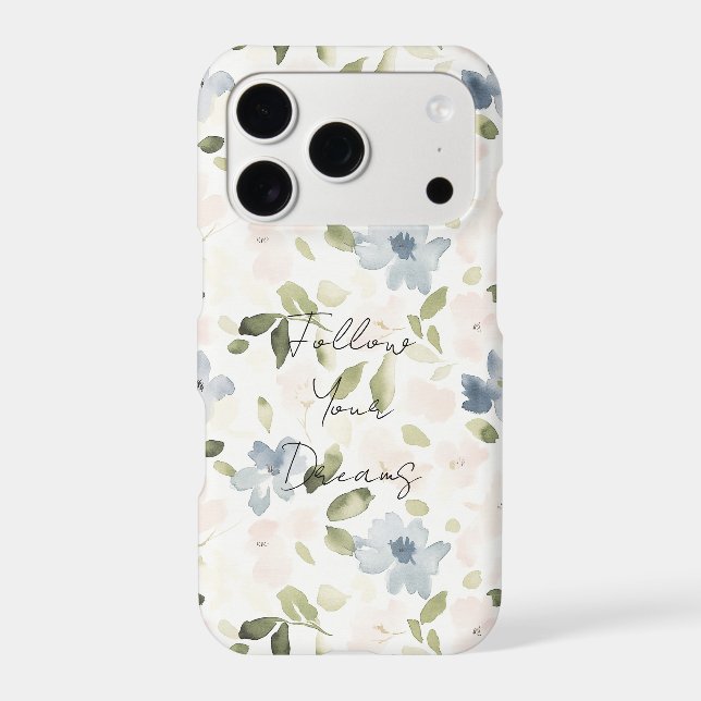 Pretty Blue flowers Case-Mate iPhone Case (Back)