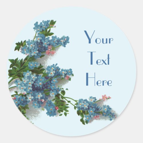 Pretty Blue Forget Me Nots Stickers