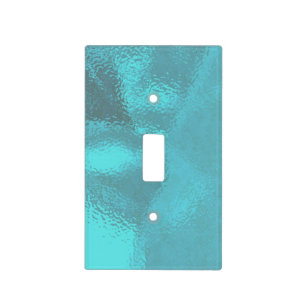 Pretty Blue Glass Design Light Switch Cover