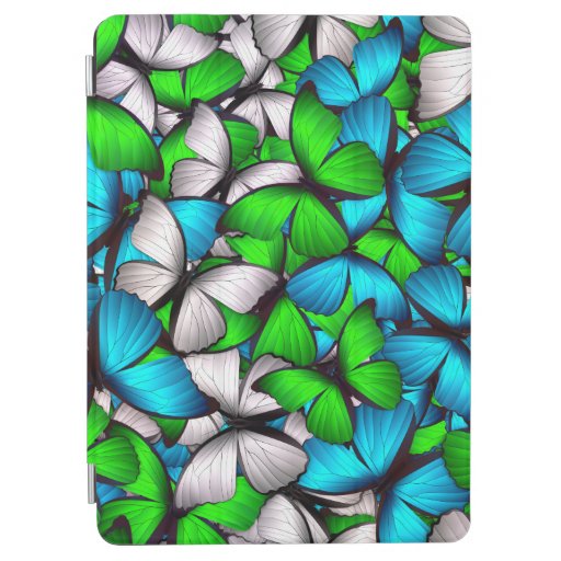 Pretty Blue Green Butterfly Hive iPad Cover