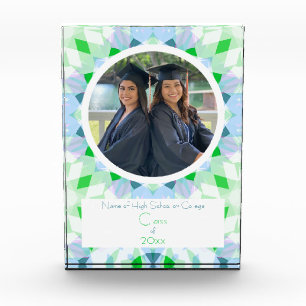 Pretty Blue Green Graduation Photo Keepsake Gift