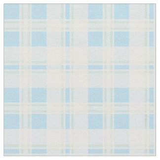 Pretty Blue, Green, White Plaid Rosy Posy Fabric