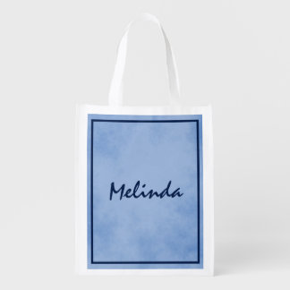 Pretty Blue Grocery Bag