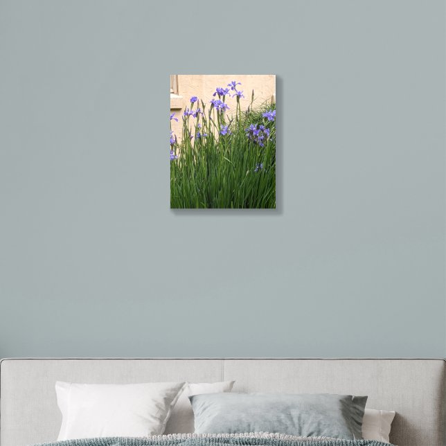 Pretty Blue Irises Floral Foam Core Photo Tile (Bedroom)