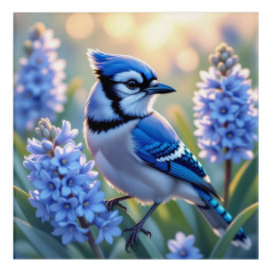 Pretty Blue Jay and Lilacs  Acrylic Print