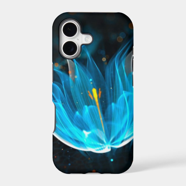 Pretty blue lotus flower  iphone case (Back)