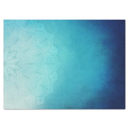 Pretty Blue Mandala Abstract Tissue Paper
