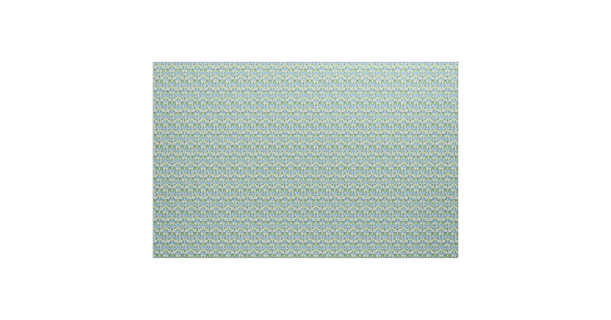 Pretty Blue Morning Glory Floral Fabric Zazzle