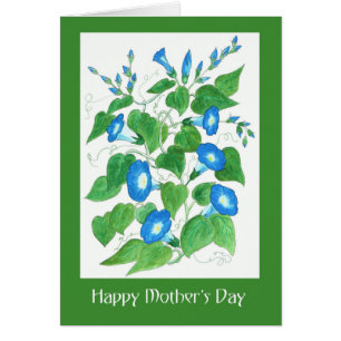 Pretty Blue Morning Glory Flowers Mother's Day