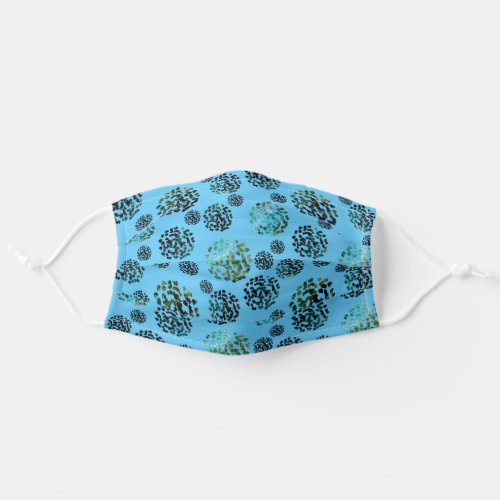 Pretty Blue Nautical Sea Life Ocean Pattern Adult Cloth Face Mask