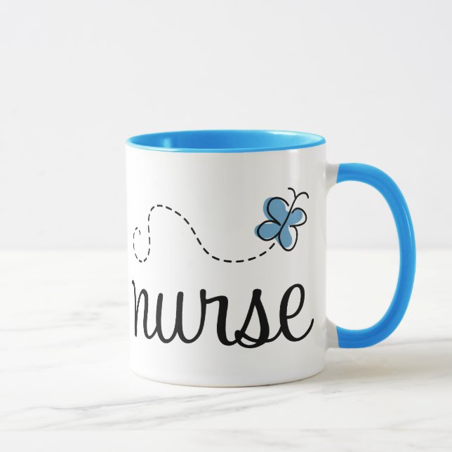 Pretty Blue Nurse Mug (Right)