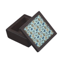 Pretty Blue Shell Starfish Sea Pattern Keepsake Box