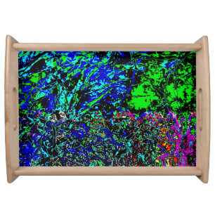 Pretty blue texture serving tray,Summer delight Tray
