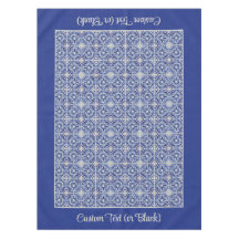 Pretty Blue Vintage Farmhouse Kitchen Painted Tile