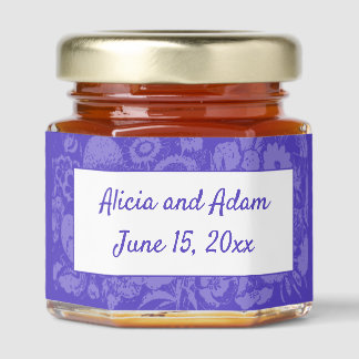 Pretty Blue Violet Customizable Party Favor Honey Jar Favors