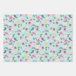 Pretty Blue Watercolour Gift Wrap Set