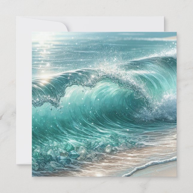 Pretty Blue Wave with Sparkles (Front)