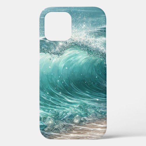 Pretty Blue Wave with Sparkles iPhone 12 Pro Case