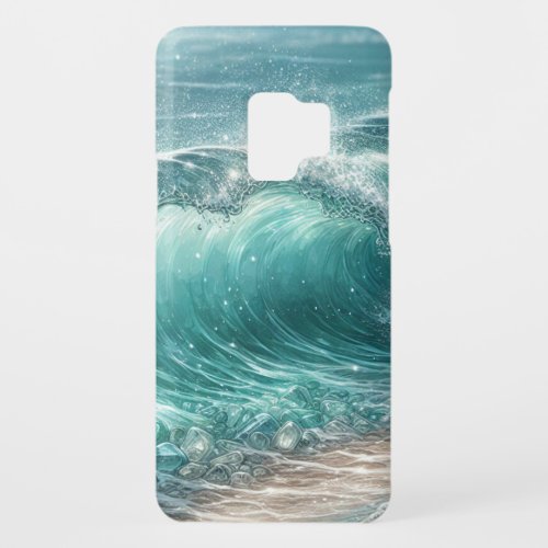 Pretty Blue Wave with Sparkles Case_Mate Samsung Galaxy S9 Case