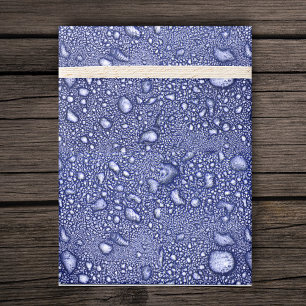 Pretty Blue White Abstract Water Droplets Wrapping Paper