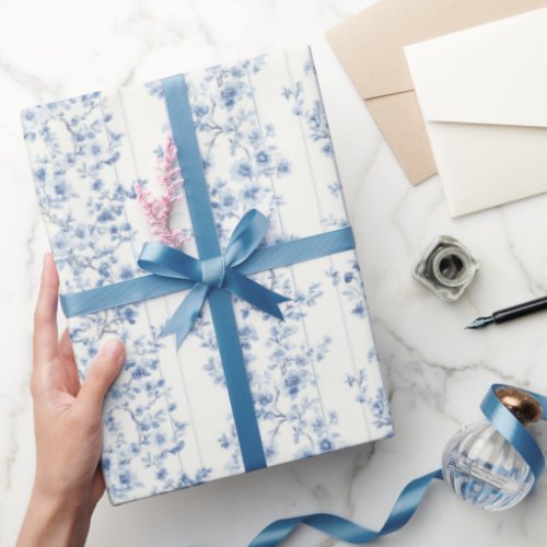 Pretty Blue White Floral Bridal Shower 