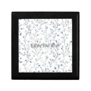 Pretty Blue White Flowers  Gift Box