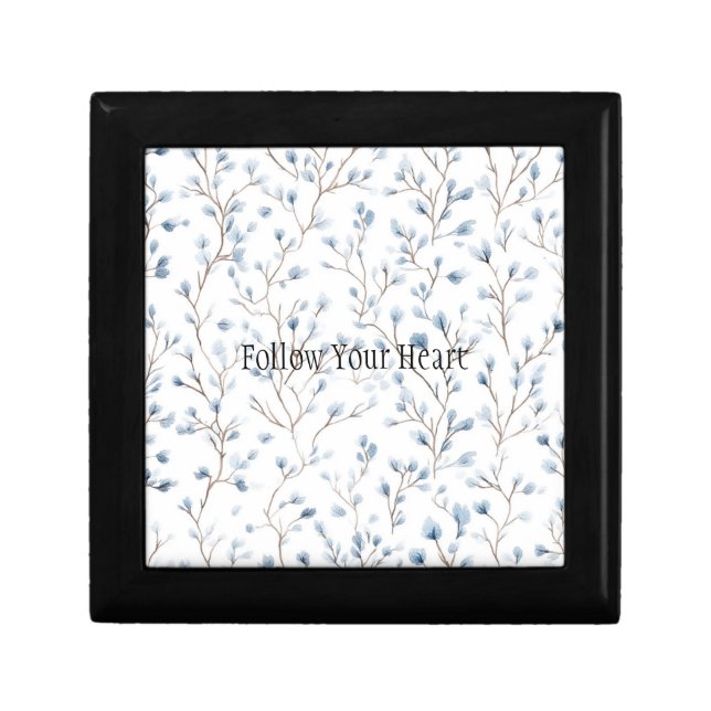 Pretty Blue White Flowers  Gift Box (Front)