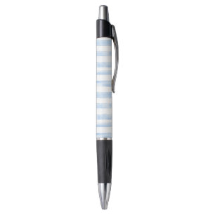 Pretty Blue White Plaid Stripes   Pen