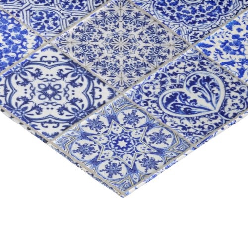 Pretty Blue  White Vintage Kitchen Tiles Collage Tissue Paper