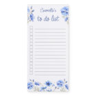 Pretty Blue Wildflower Personalized To Do List