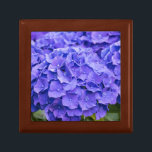 Pretty Bluish Purple Summer Hydrangeas Gift Box<br><div class="desc">These lovely bluish-purple hydrangeas were bursting with blossoms in late summer, with the periwinkle petals and beautiful button-like pistils. Hydrangeas make me think of vintage florals, bouquets in old-fashioned vases, and bushes that have grown over decades. I love that some varietals change color based on pH – my Dad used...</div>