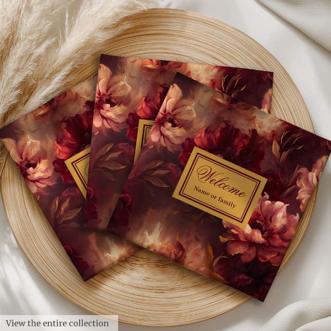 Pretty Blush Burgundy Gold Personalized Wedding  Cloth Napkin (Pretty Blush Burgundy Gold Personalized Wedding cloth napkin )