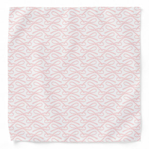 Pretty Blush Pink Bow Pattern Bandana