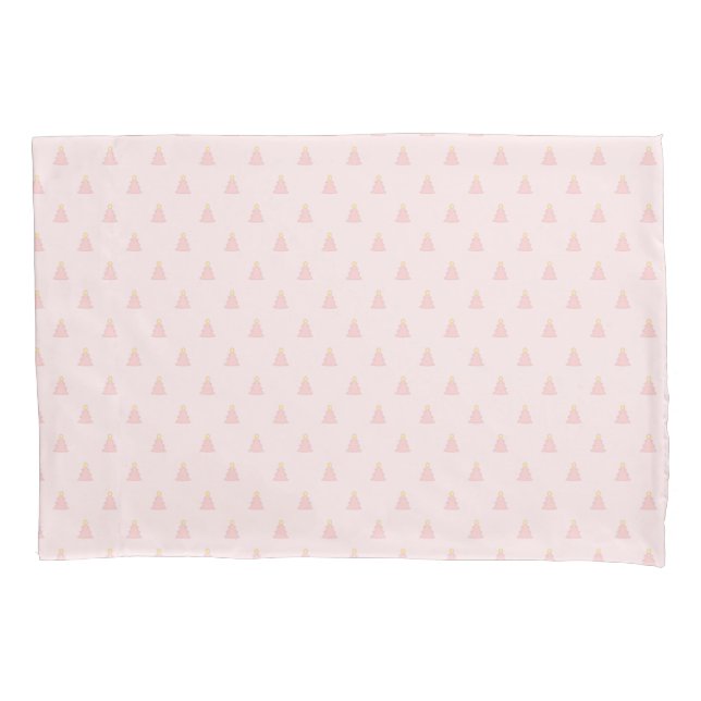 Pretty Blush Pink Christmas Bedding Pillow Case (Front)