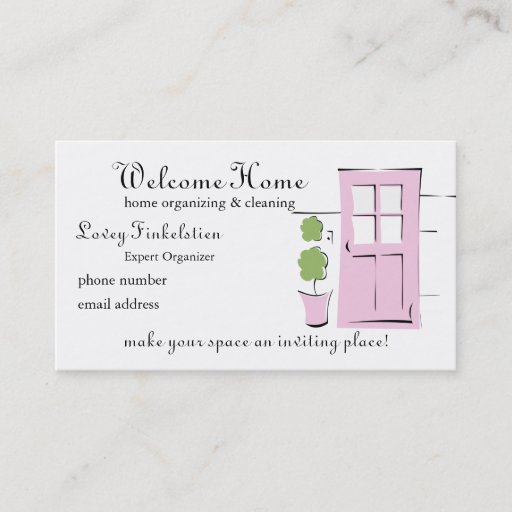 Customizable Pretty Blush Pink Door Business Card